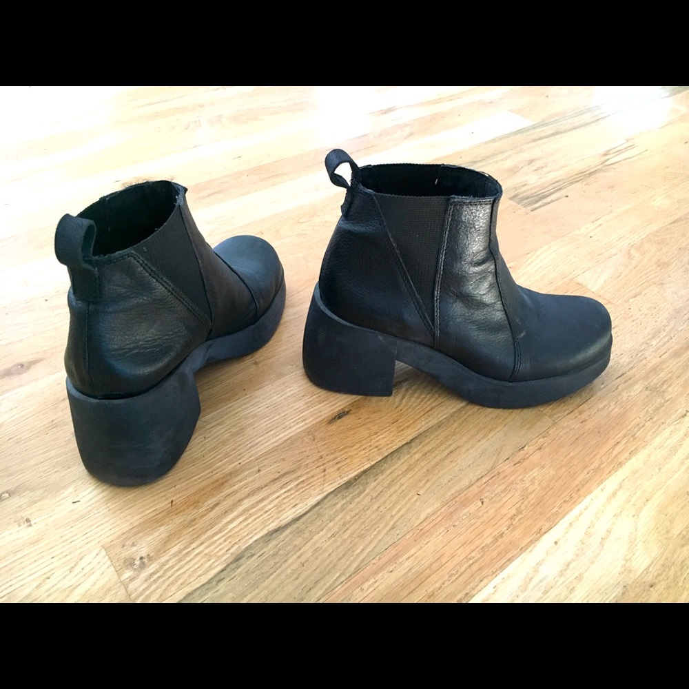 Black platform boots from Argentina.